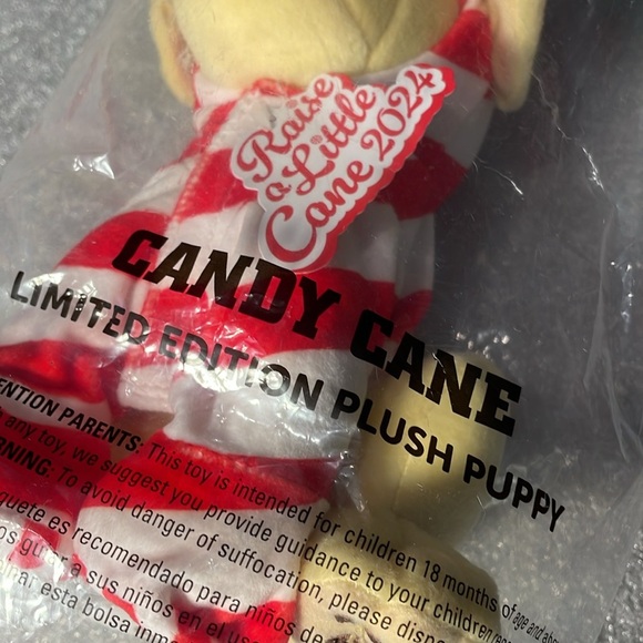 RAISING CANE'S Christmas 2024 Limited Edition Little Cane Plush Puppy New - Picture 5 of 5